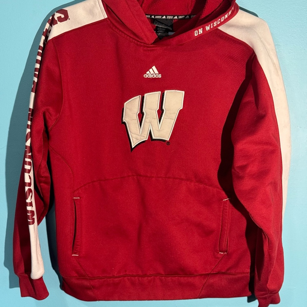 Adidas Red Wisconsin Badger’s Hoodie